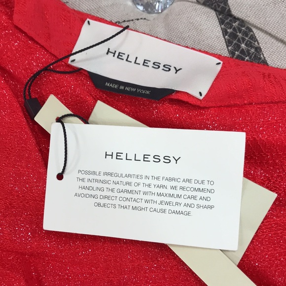 💎🔥 HELLESSY Gia Asymmetric Lamé Blouse - Picture 14 of 14